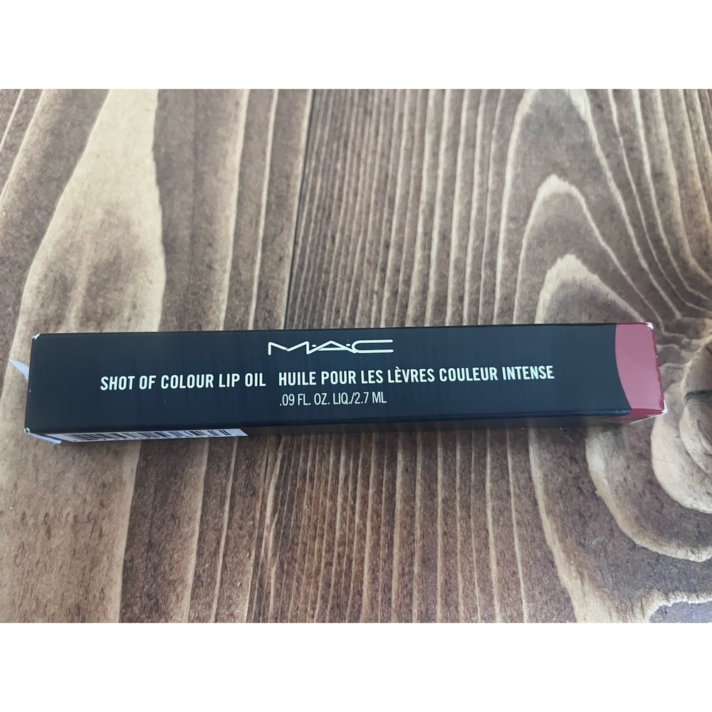 New MAC Shot of Color‎ Lip Oil 0.09 fl. oz / 2.7ml Let's Go Streakin' Red